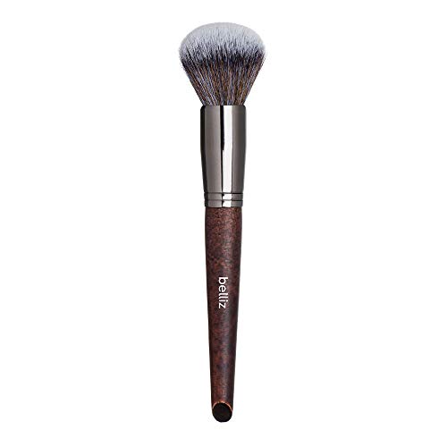 Pincel Wood Blush, Belliz, Marrom/ Cinza