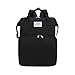 Braceletlxy Sac à Langer Sac à Dos avec Berceau de Voyage, Sac de Rangement de Voyage Pliable Multifonctionnel pour lit de bébé, Sacs à Langer légers Portables pour Maman (Black)