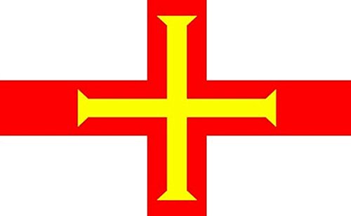 PerfectflagsGuernsey Flag 3ft x 2ft Medium - 100% Polyester - Metal Eyelets - Double Stitched