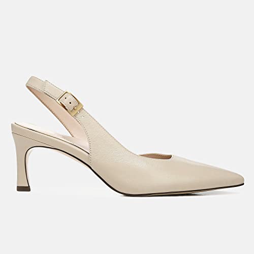 Image of Womens Slingback Heels Low Kitten Pumps Pointed Toe Stiletto Elegant Office Dress Shoes