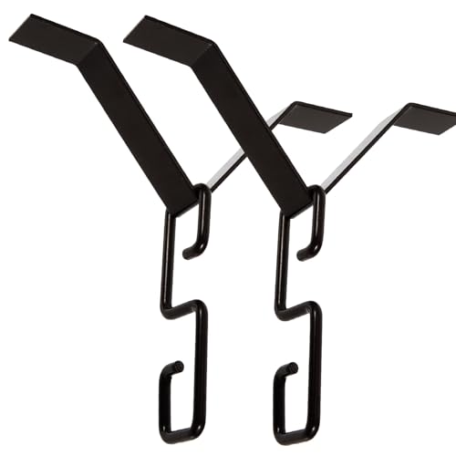 Angoily Rain Chain Hook Set including V-Shaped Metal Adapter for Easy Installation and Splash Reduction Outdoor Gutter Mounting Hooks Suitable for Standard Drains Black Finish