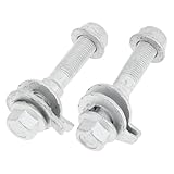 HEROFFIX Suspensionssturzschraube Exzenterbolzen-Kit 0,63 35CrMoA Silberton 1 Paar mit 2 Dichtungen