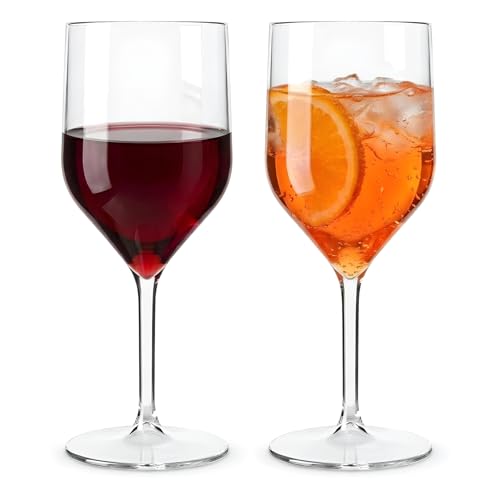 WUITOKI Weingläser aus Plastik 2 Stück 25cl spülmaschinenfest unzerbrechlich BPA-frei Verwendung: Events Partys Picknick Camping