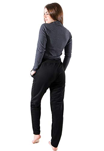 Conjunto 4 Estações Calça Moletinho Jogger + Blusa Canelada Gola Alta (G, Preto)