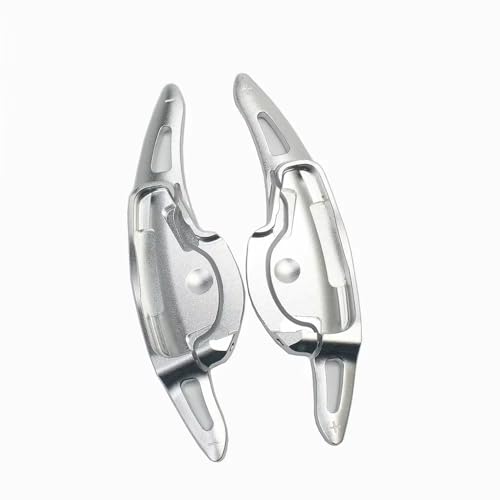 �p�h���V�t�^�[ ���� Compatible With Hyundai For Santafe TM 2018 2019 2020 2021 HEV For Hybrid �Ԃ̃X�e�A�����O�z�C�[���p�h���V�t�g�G�N�X�e���V����(Silver)