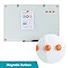 Glass Dry Erase Board, 36 x 24 Inches Magnetic Glass Whiteboard for Wall, 3' x 2' Frameless Board for Office, Home, School
