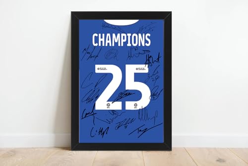 Birmingham City 2025 Champions Squad Signed (printed) and Framed Photo Printed Autographs Winners Gift