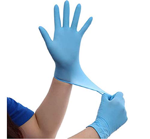 Preisvergleich Produktbild PAYLZWZY 100 Stück Ärztehandschuhe Einweghandschuhe - Virenschutz Handschuhe, latexfrei, puderfrei Schutzhandschuhe, Vinylhandschuhe (Blau, XL)