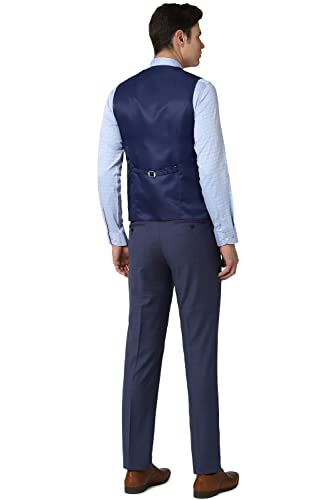 Image of Van Heusen Men's Wool Blend Navy Four Piece Suit Business Pants Set