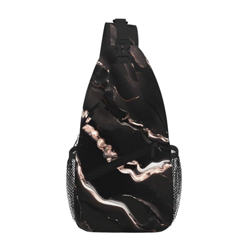 Sac à dos bandoulière marbré noir : fini le sac lourd en randonnée et au quotidien