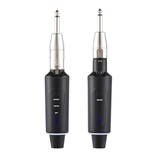 Transmisor inalámbrico XLR para micrófono dinámico con batería recargable, sistema de audio confiable para guitarra eléctrica, bajo y presentaciones en vivo miniatura 2