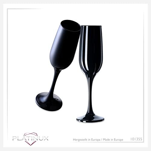 Sektgläser Set aus Glas von PLATINUX – 6-teiliges Champagnerglas Set