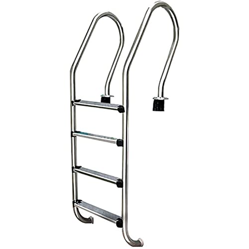 Escalera para piscina de acero inoxidable, 4 pasos antideslizantes miniatura 1
