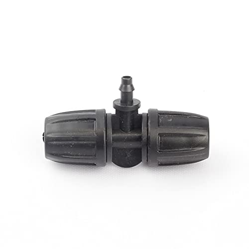 Raccordo di raccordo 50 pezzi da 8/11 mm a 4/7 mm con dado di bloccaggio per tubo da giardino, raccordo di riduzione filettato a T, parti del sistema di irrigazione a goccia micro, raccordi (diametr