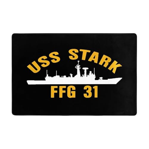 USS Stark FFG 31 Carpet Indoor and Outdoor Door Mats, Anti