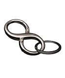 8 Shaped Business Premium Car Key Ring Chain Keychain Keyholder Organizer Buckle Clip with Detachable Loop(LB-KH-03, Space Gray)