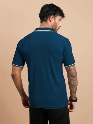 Image of Lux Nitro Men's Dry Fit Polo T-Shirt | Microfiber Sports Collar T-Shirt | Moisture Wicking, Breathable & Quick Dry | Stylish Casual & Gym Wear