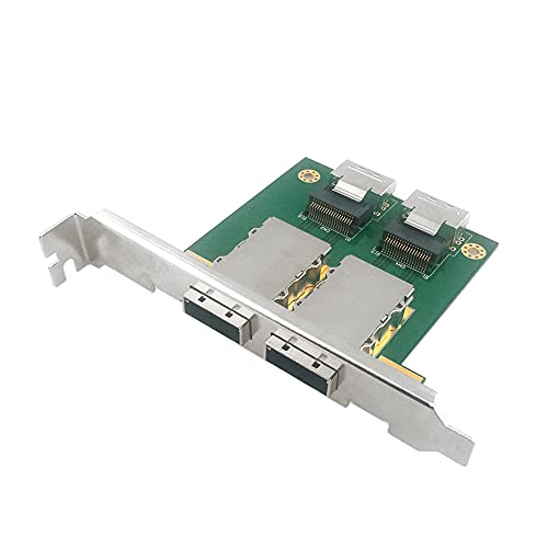 Xiwai Dual Ports Mini Sas Sff-8088 To Sas 36Pin Sff-8087 Pcba Female Adapter With Pci Bracket #TOP7