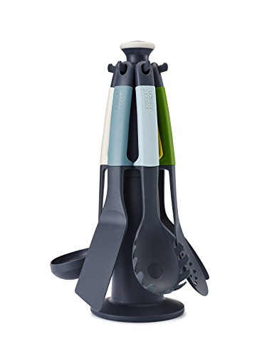Joseph Joseph Elevate Carousel Nylon Kitchen Utensil Set with Rotating Storage Stand, 1 EA, Opal