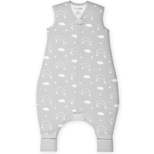 Organic Cotton Toddler Sleep Sack with Feet 1.0 TOG Wearable Blanket 1-Pack