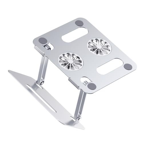 Base ajustable para laptop con ventiladores dobles miniatura 1