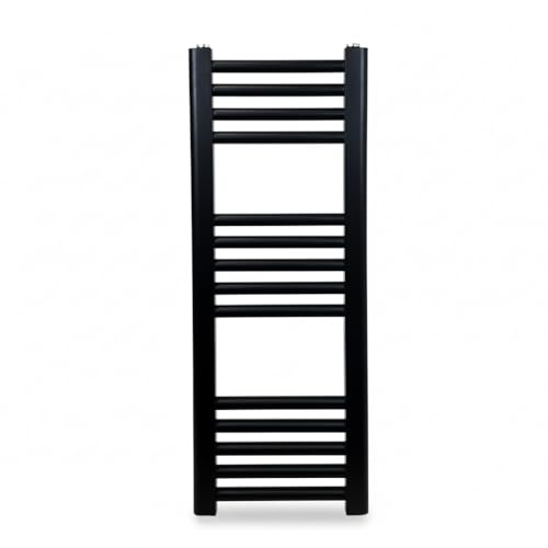 Greened House Milano Black Heated Towel Rail 300mm W x 800mm H