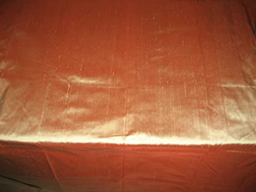 Tissu Dupioni pure soie orange bleu 137,2 cm au mètre pour couture - 2