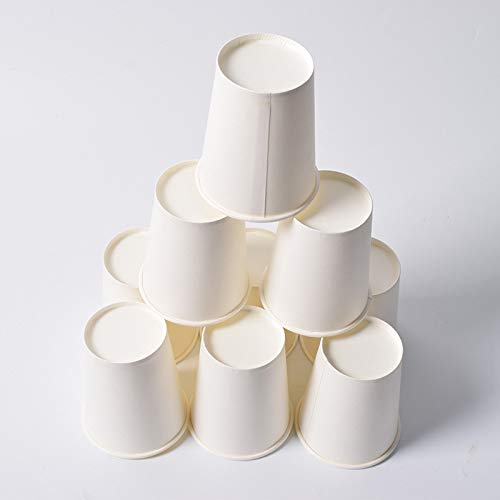 Gobelets En Papier 250 Ml – Blancs, Personnalisables – Pour Boissons Chaudes/froides, Fêtes, Anniversaires, DIY