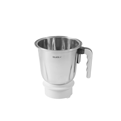 Image of Sujata Dome Steel Jar, 1500 ml, (White)