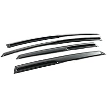 Neutron Mugen Style Window Visors Rain Sun Guard Vent 4pc Set Acrylic Left Right for Ford for Fiesta 2011-2019 Smoke/Tinted FFSTAHB11 4CAR-WDM