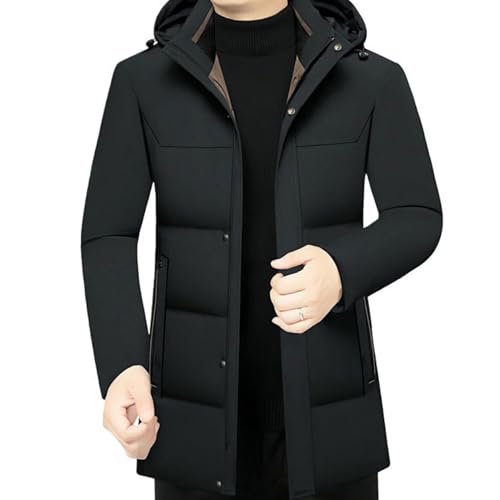 Doudoune à capuche épaisse pour homme veste déperlante et coupe-vent