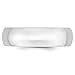 10k White Gold 6mm Comfort Fit Men's Plain Classic Wedding Band Ring Size 10.5