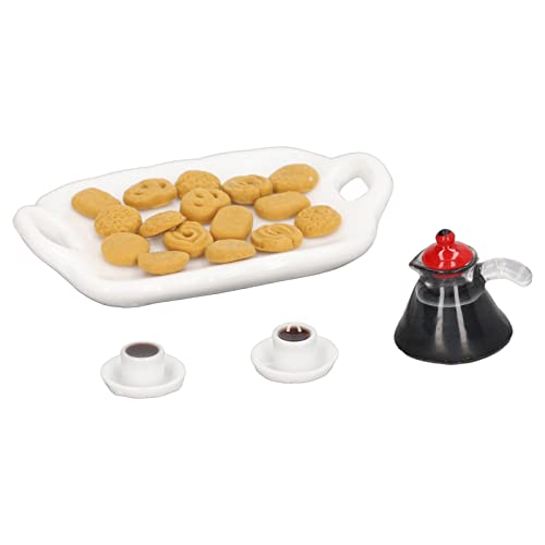 JUMZ Puppenhaus-Miniatur für Safe Food 1:12 Kaffee-Plätzchen-Set Puppenhaus-Hochsimulations-Harz-Material für Geschenke – Bild 8