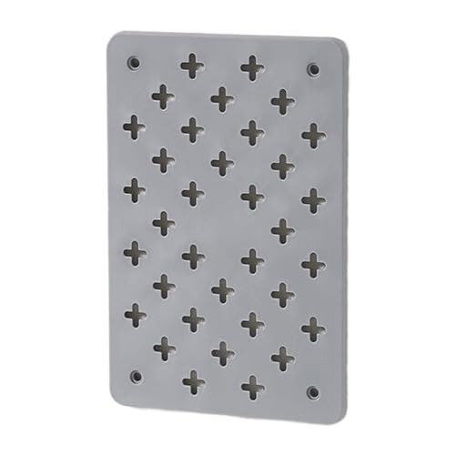 Greabuy Interlocked Segmented Grids Panel Adjustable Wall Organizer with Multifunctional Hook and Compartments Wall Mounted Pegboard Rack