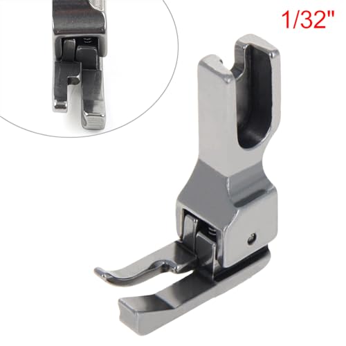 Lirun 1/32" 0.8mm #CR Pie Prensatelas Derecho Acero Plateado miniatura 2