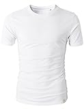 Hombre Basic original fit mezcla de algodón suave y elástico camiseta top modelo de medición es de 36 