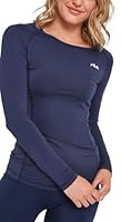 FILA Classic Women's Long Sleeve Tee, New Navy, Medium