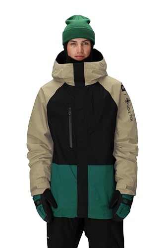 686 Men's Gore-TEX Core Jacket - Nylon Fabric Shell - Water & Weather Resistant - Sage Colorblock, Large