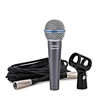 Dynamic Microphone with Cardioid Polar Pattern Designed for Live Performances Highly Durable Design Includes 6m XLR Cable, Carry Case and Microphone Clip