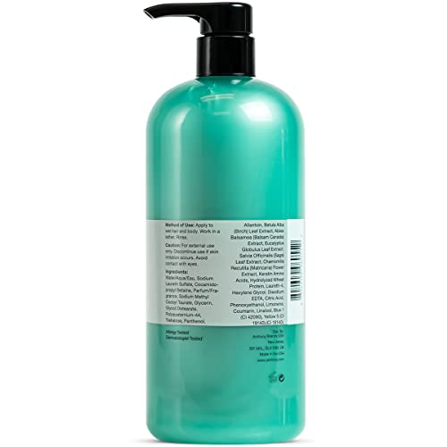 Anthony-Mens-Body-Wash-and-Shampoo-Invigorating-Rush-2-In-1-Liquid-Gel-Soap-Hair-Shampoo--Pine-Wood-Scent-Contains-Eucalyptus-Extract-Canadian-Balsam-Birch-Leaf-32-Fl-Oz