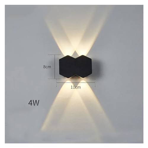 Lámpara de pared LED iluminación exterior impermeable moderna para accesos y muros 3