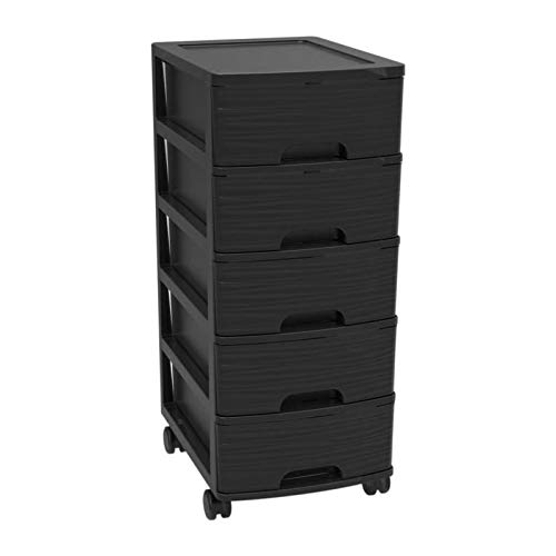Eda 010330 | Rollschrank STONE | A4 5 Schubladen | Farbe: schwarz
