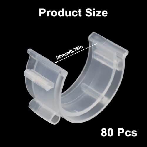 Image of Kyuionty 80 Pcs Sewing Bobbin Clips, Clear Thread Holder | Plastic Keeps Threads Tangle-Free, Simple Clip-On Secure, Clutter-Free Sewing Space, Fits Various Spool Sizes