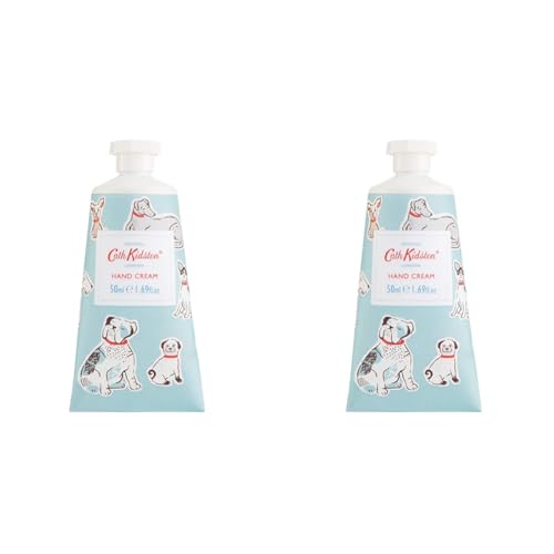 Cath Kidston Squiggle Dogs Everyday Hand Cream | Vegan Hand Cream| Travel Mini Hand Cream | Cruelty Free & Vegan Friendly Small Hand Cream| Hand Moisturiser| 50ml (Pack of 2)
