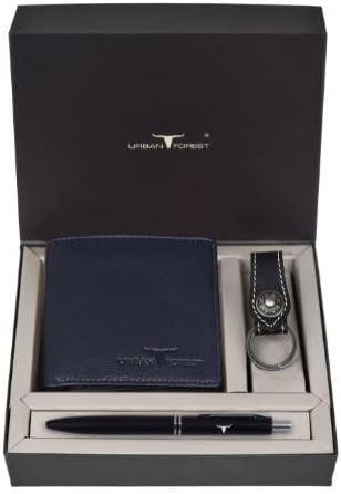 Urban Forest Leather Wallet Combo for Men, Black, Contemporary