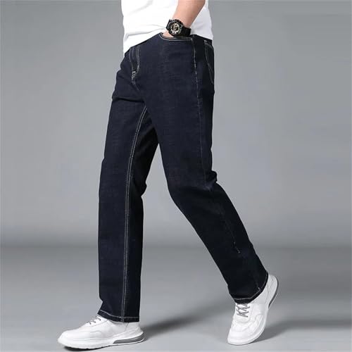 Men's Tall Jeans Extra Long Length Straight Stretch Denim Pants Business Classic Fit Trousers2