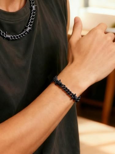 Pulsera Barbed Wire de Acero Inoxidable para Hombre miniatura 3