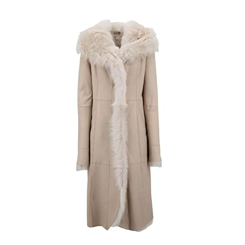 Hollert Damen Toscana Lammfellmantel VOT070 Beige Wintermantel Fellmantel...