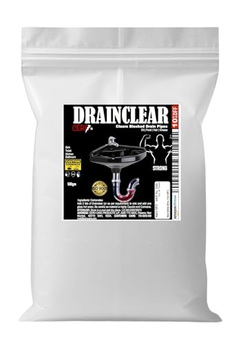 Image of CERO DRAINCLEAR (DRY POWDER) to Clear Clogged Drains, Sinks and Pipes (500gm)