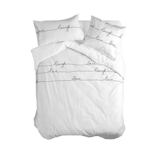 Housse de couette 220x220 cm Live linge de lit cocon